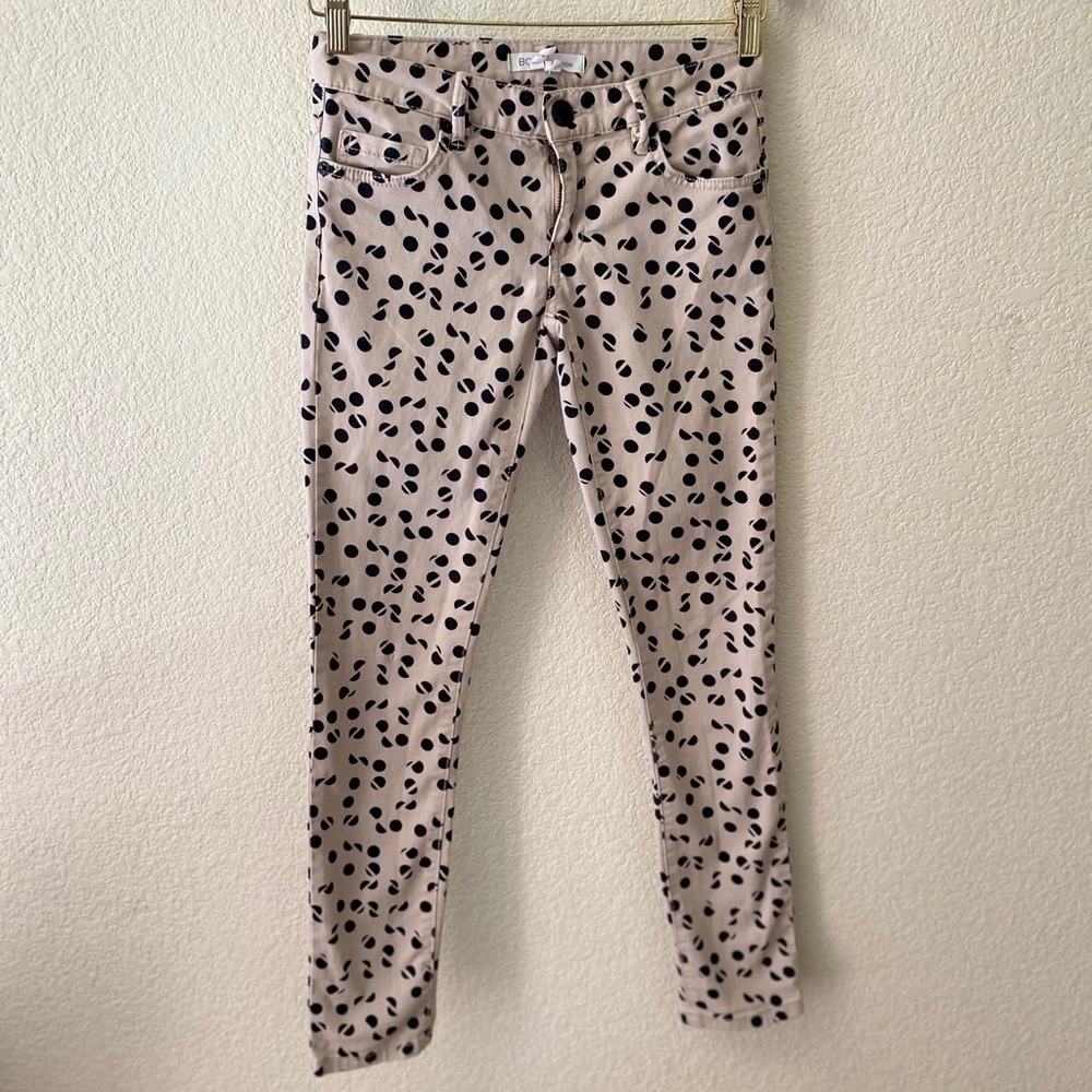 BCBGeneration Khaki Pants With Black Dots